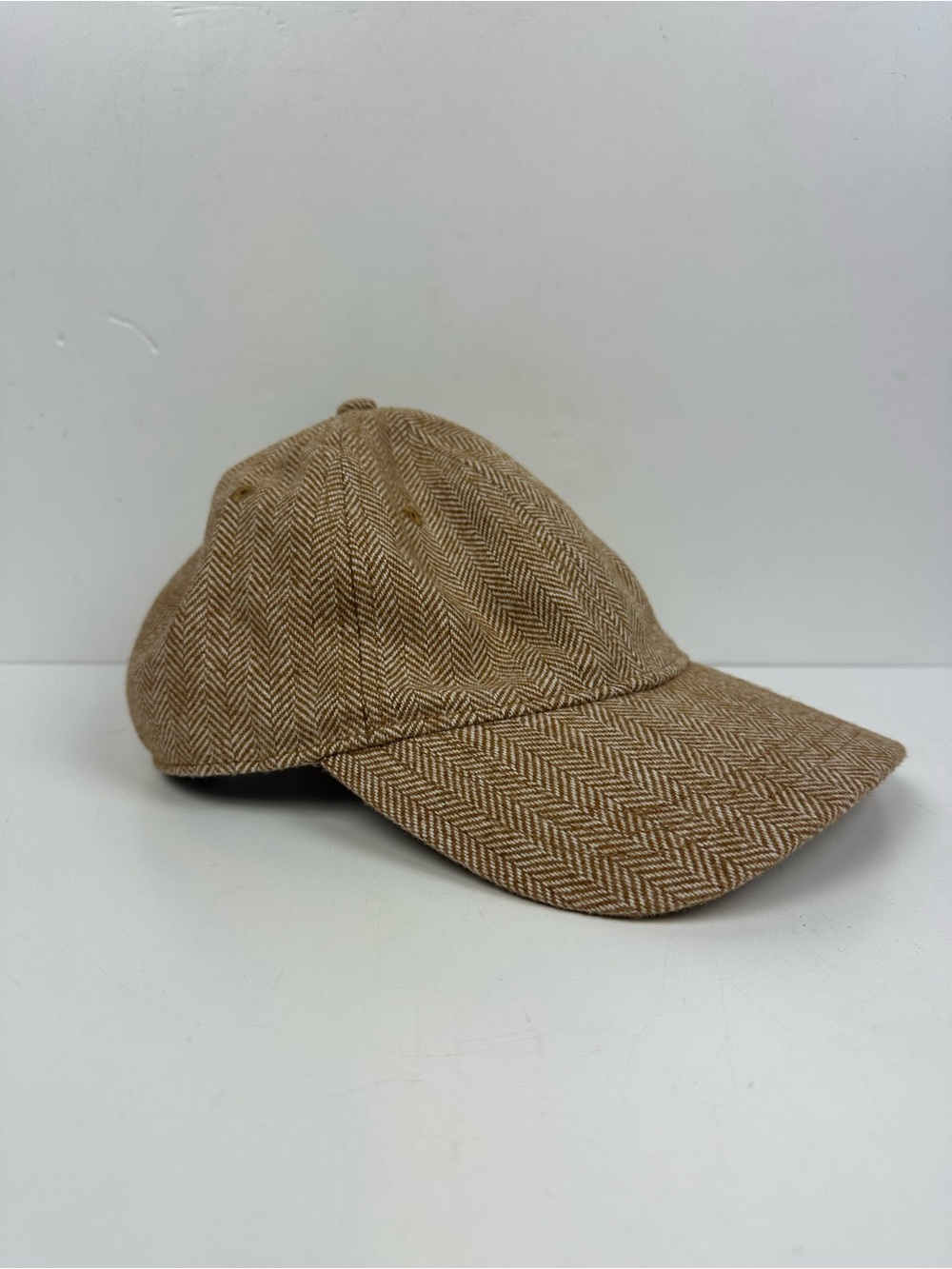 J. Crew Tan Herringbone Baseball Cap
